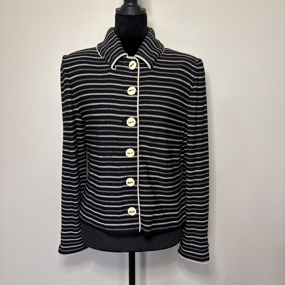 Vintage St. John Collection by‎ Marie Gray Knit Jacket/Blazer Made in USA Size 6